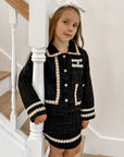 Tweed-Set - Schwarz