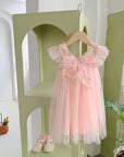 Peach Party Tutu With Fairy Wings - Pre-Order 2 week dispatch