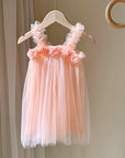 Sweet Rose Tutu Dress - Peachy Pink