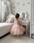 Floral Pink Party Dress