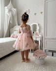 Floral Pink Party Dress