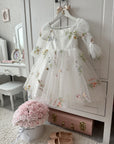 Floral White Party Dress