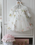 Floral White Party Dress