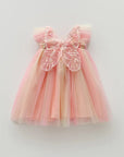 Peach Party Tutu With Fairy Wings - Pre-Order 2 week dispatch
