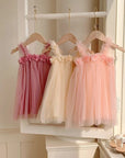 Sweet Rose Tutu Dress - Dark Pink