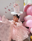 Holen Sie sich 100 $ Rabatt! Code: BIRTHDAY100 Bestseller: Rosa Geburtstagskleid mit Schmetterlingen