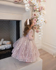 Lola Knee Length Luxe Dress - Lilac (Made to order) MK002