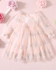 Floral Embroidery Girl Dress