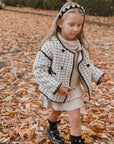 Tweedjacke für Mädchen mit Sherpa-Futter