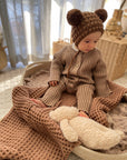 Neutral Knit Onesie - Brown