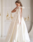 Jasmine Ivory Satin Girls Special Occasion Dress (Made to order) MK004