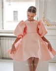 Beatrice Special Occasion Satin Girls Dress (Made to order) MK006