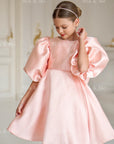 Beatrice Special Occasion Satin Girls Dress (Made to order) MK006
