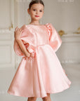 Beatrice Special Occasion Satin Girls Dress (Made to order) MK006