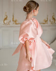 Beatrice Special Occasion Satin Girls Dress (Made to order) MK006