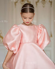 Beatrice Special Occasion Satin Girls Dress (Made to order) MK006