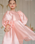 Beatrice Special Occasion Satin Girls Dress (Made to order) MK006