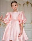 Beatrice Special Occasion Satin Girls Dress (Made to order) MK006