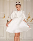 Beatrice Special Occasion Satin Girls Dress (Made to order) MK006