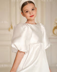 Beatrice Special Occasion Satin Girls Dress (Made to order) MK006
