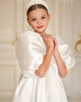 Beatrice Special Occasion Satin Girls Dress (Made to order) MK006