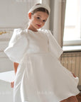 Beatrice Special Occasion Satin Girls Dress (Made to order) MK006