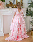 Isabella Special Occasion Dress - Full length with removable train MK008