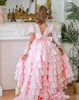 Isabella Special Occasion Dress - Full length with removable train MK008