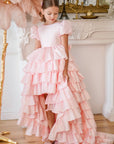 Isabella Special Occasion Dress - Full length with removable train MK008