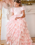 Isabella Special Occasion Dress - Full length with removable train MK008