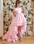 Isabella Special Occasion Dress - Full length with removable train MK008