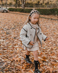Tweedjacke für Mädchen mit Sherpa-Futter