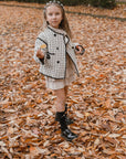 Tweedjacke für Mädchen mit Sherpa-Futter