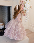 Lola Knee Length Luxe Dress - Lilac (Made to order) MK002