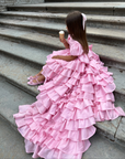 Isabella Special Occasion Dress - Full length with removable train (Hot Pink) 💕