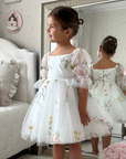 Floral White Party Dress
