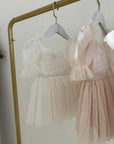 Mik & Me Exclusive - Flora Romper Dress & Matching Hair Bow