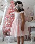 Rose Garden Dress & Hair Bow - Pink ( Made to order ) MK024