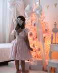 Rose Garden Dress & Hair Bow - Pink ( Made to order ) MK024