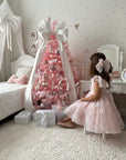 Rose Garden Dress & Hair Bow - Pink ( Made to order ) MK024