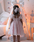 Rose Garden Dress & Hair Bow - Pink ( Made to order ) MK024