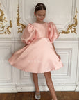 Beatrice Special Occasion Satin Girls Dress (Made to order) MK006