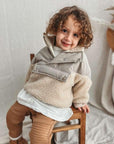 Puffiger Sherpa-Pullover