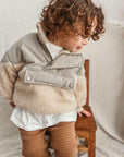 Puffiger Sherpa-Pullover