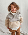 Puffiger Sherpa-Pullover