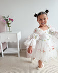 Floral White Party Dress