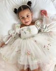 Floral White Party Dress