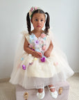Floral Princess Dress - Yellow