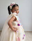 Floral Princess Dress - Yellow