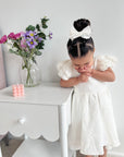 Mik & Me Exclusive Linen Dress (Perfect for flower girls)